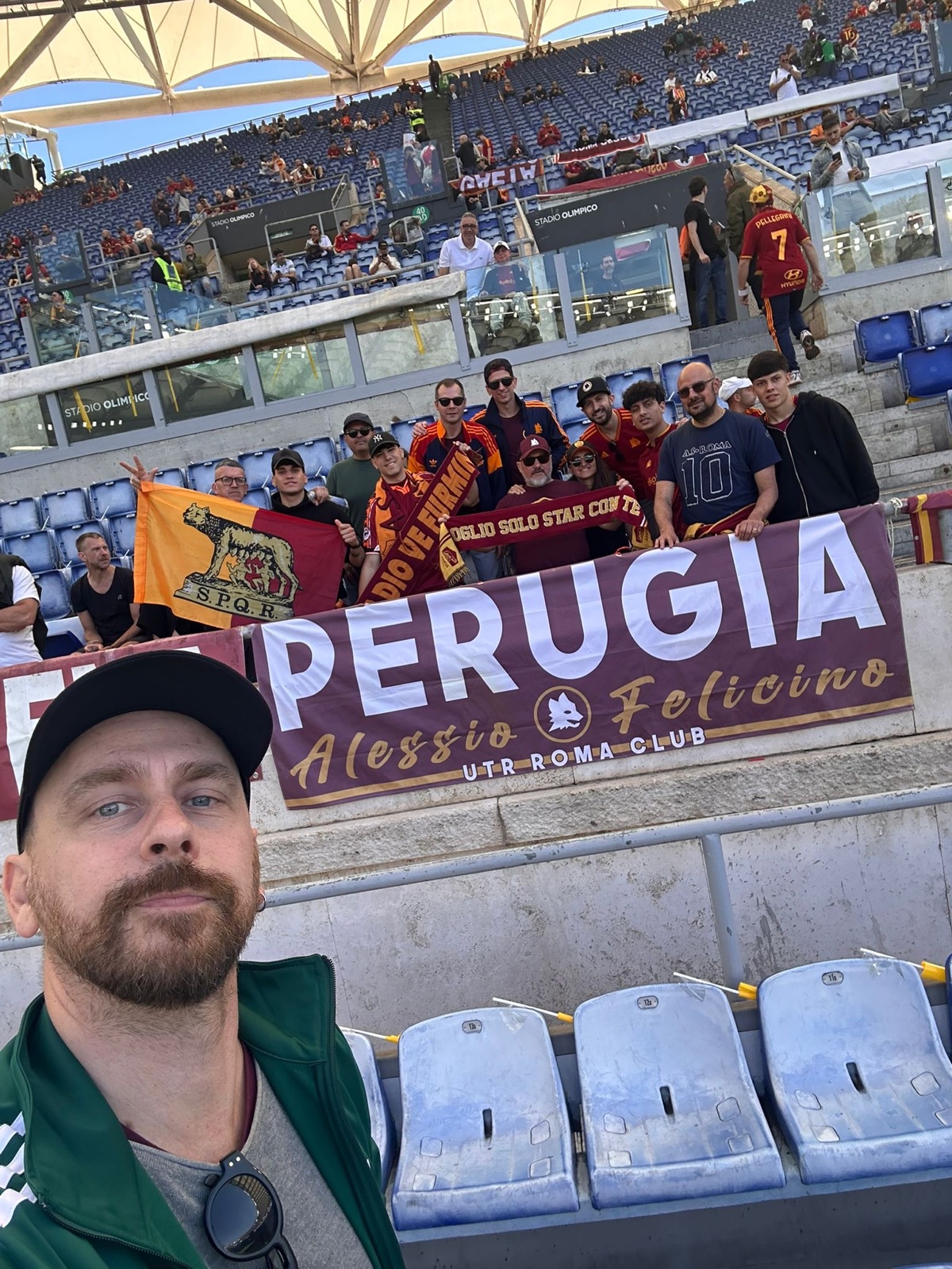 I soci del Roma Club Perugia all'Olimpico